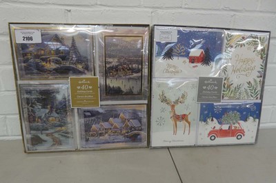 Lot 2 40 piece Christmas card sets by Hallmark