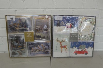 Lot 2 40 piece Christmas card sets by Hallmark