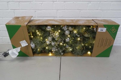 Lot Boxed 2.7m pre-lit warm white Christmas garland