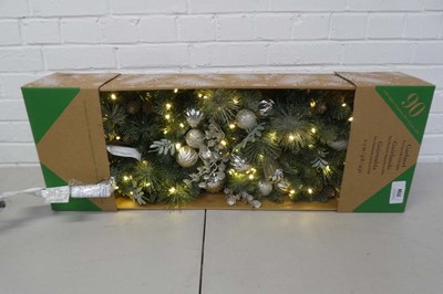 Lot Boxed 2.7m pre-lit warm white Christmas garland