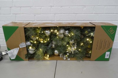 Lot Boxed 2.7m pre-lit warm white Christmas garland
