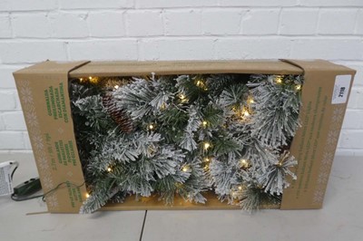 Lot Boxed pre-lit warm white 2.7m Christmas garland