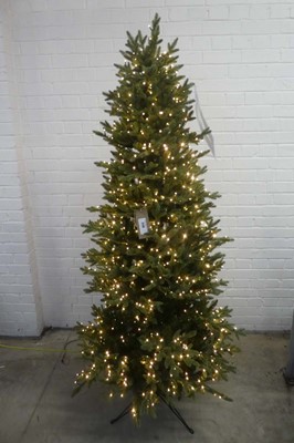 Lot 6.5' pre-lit slim style artificial Christmas...