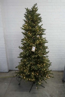 Lot 6.5' pre-lit slim style artificial Christmas...