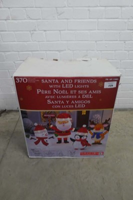 Lot Boxed outdoor 4 piece LED light up Santa &...