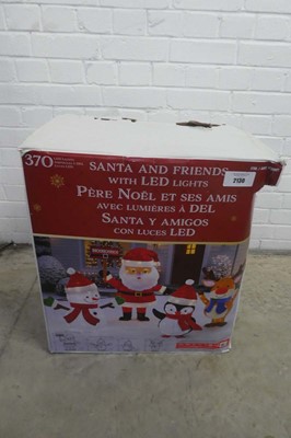 Lot Boxed outdoor 4 piece LED light up Santa &...