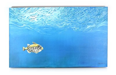Lot 57 - David Barber (contemporary), A pufferfish in...