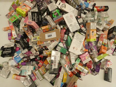 Lot 2421 - Quantity of mixed vape liquid flavours / salts...