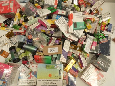 Lot 2424 - Quantity of mixed vape liquid flavours / salts...