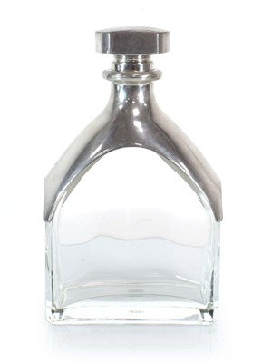 Lot 60 - A French glass decanted with pewter mounts by...