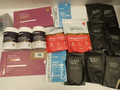 Lot 2432 - Selection of collagen support powder and...