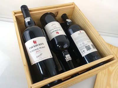 Lot 277 - A wooden case of 6 bottles of 2011 Cockburn's...