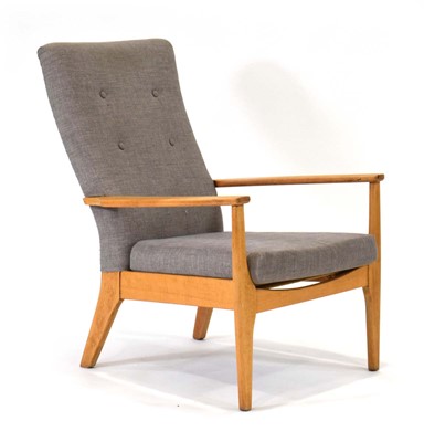 Lot 32 - A Parker Knoll grey button upholstered...