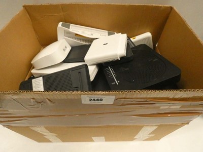 Lot 2440 - Box containing quantity of loose routers and hubs
