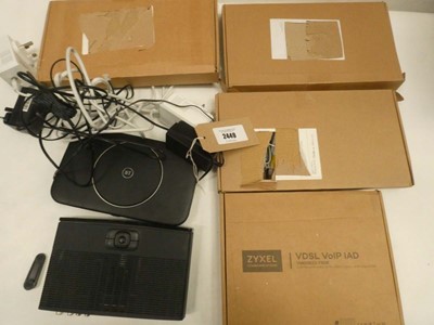 Lot 2449 - Mixed lot of boxed routers & hubs