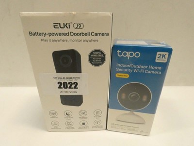 Lot 2022 - Tapo C113 2K security camera and EUKI J9...