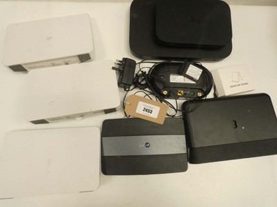 Lot 2453 - Quantity of Sky TV boxes and routers