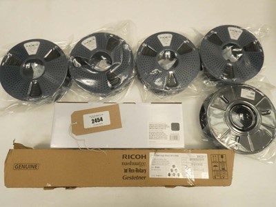 Lot 2454 - Assorted 3D printer filament and 2 toner...