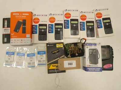 Lot 2461 - 5x Weckew calculators, Vengeance DDR4 16GB RAM,...
