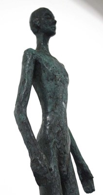 Lot 160 - A green-patinated bronze sculpture modelled as...