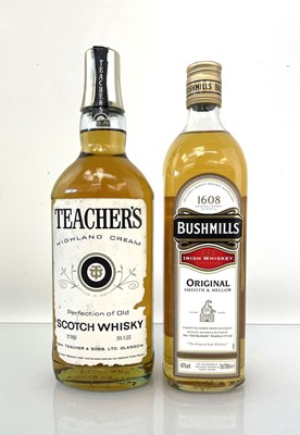 Lot 128 - 2 bottles, 1x Bushmills Original Irish Whiskey...