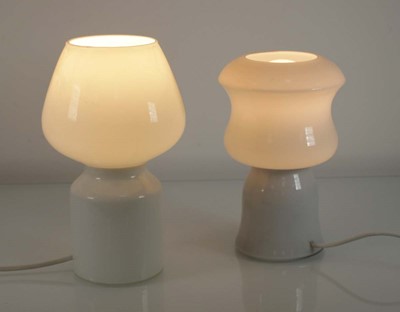 Lot 15 - A pair of 1970's French desk lamps by Verrerie...