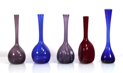 Lot 16 - A group of five Swedish glass vases by...