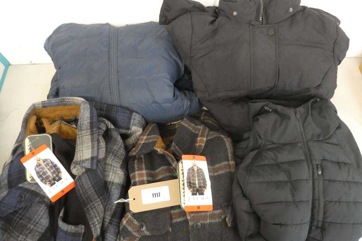 Lot 1117 - x5 mens coats/jackets to include Jack Wills,...
