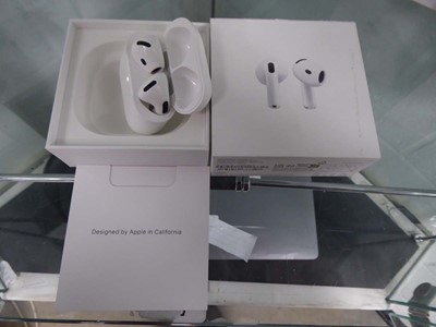 Lot 2032 - Apple Airpods 4, boxed with charging case,...