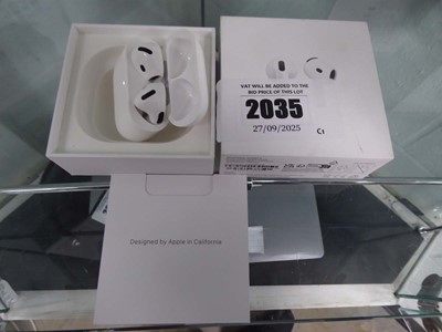 Lot 2035 - Apple Airpods 4, boxed with charging case,...