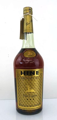 Lot 162 - An old bottle of Hine Signature Fine Cognac...