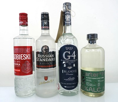 Lot 168 - 4 bottles, 1x G4 Blanco Premium Tequila 108...