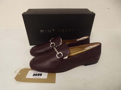 Lot 3690 - Mint Velvet camille loafers in burgundy size...