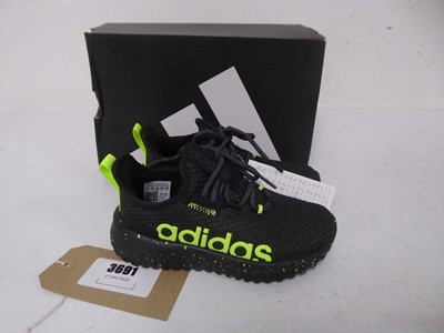 Lot 3691 - Adidas children's kaptir 4.0 trainers in black...