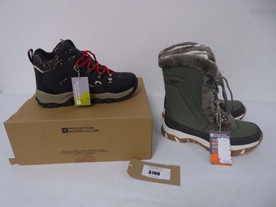 Lot 3706 - 2x Pairs of Mountain Warehouse boots one boxed...