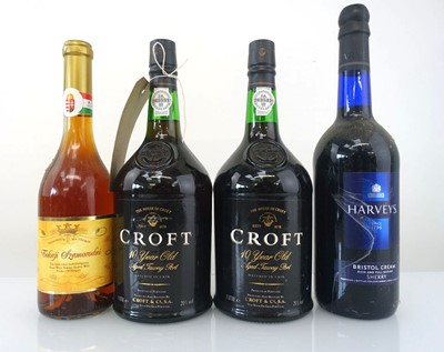 Lot 286 - 4 bottles, 2x Croft 10 year old Tawny Port...