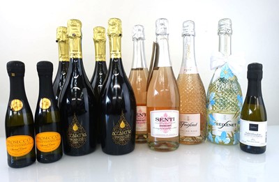 Lot 318 - 8 bottles & 3 minis of Prosecco/sparkling, 2x...