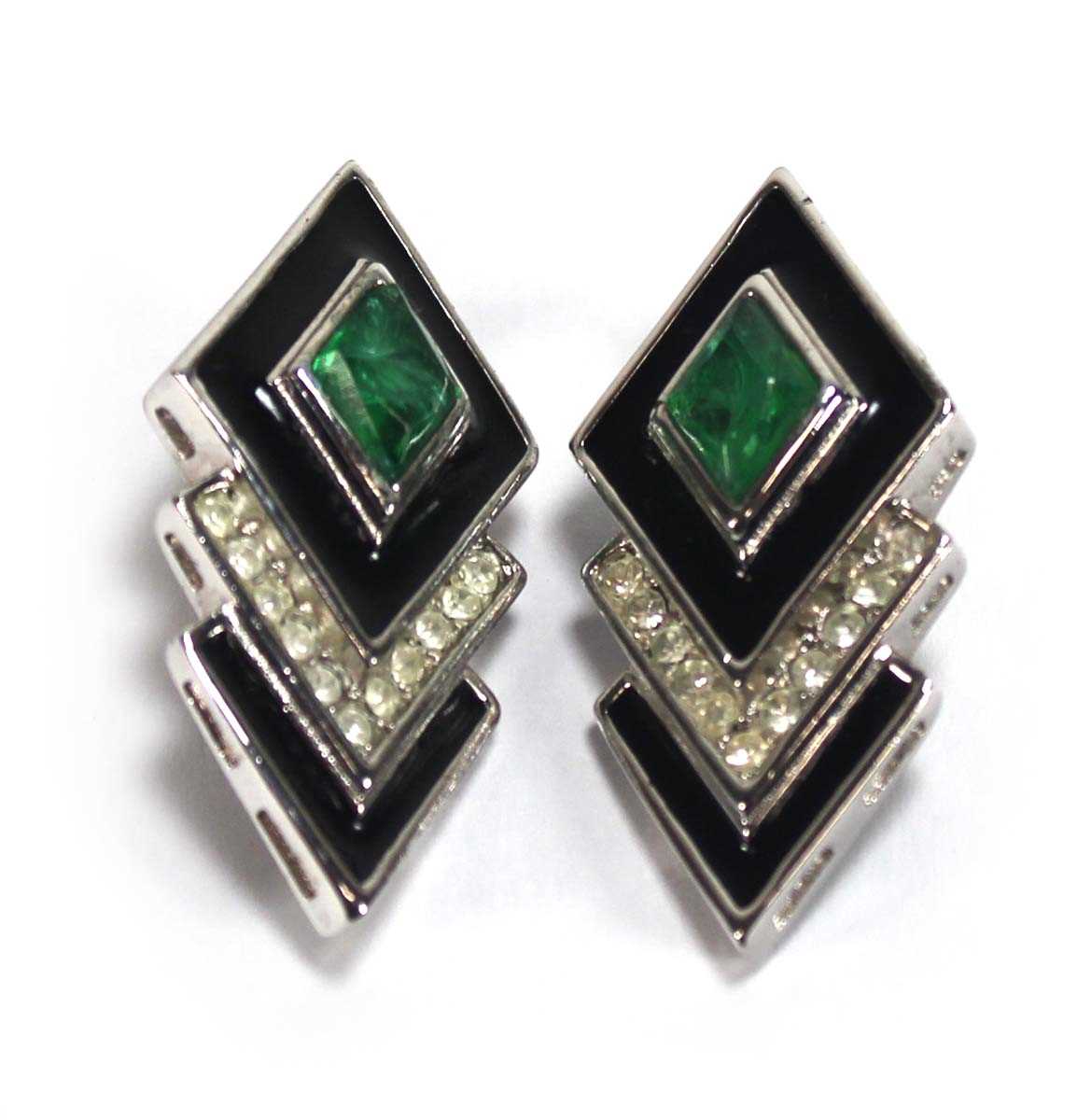 Lot 502 - A pair of silver coloured Christian Dior ear...