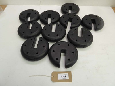 Lot 3726 - Bag of garden parasol weights x10