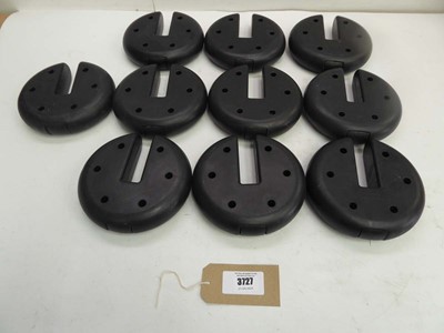 Lot 3727 - Bag of garden parasol weights x10