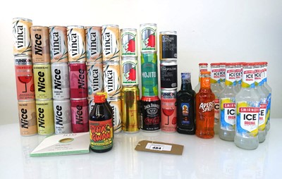 Lot 484 - approx 42 assorted cans and bottles of...