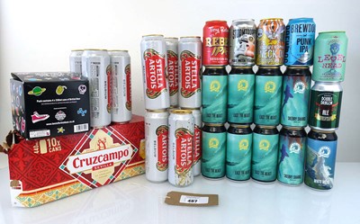 Lot 487 - 40 assorted cans od Ales & Lagers including...