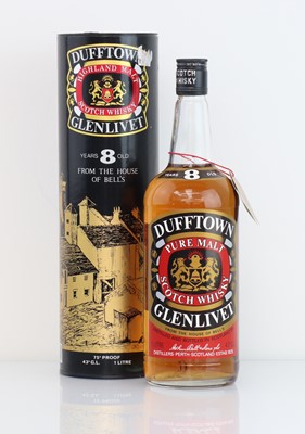 Lot 1 - An old bottle of Dufftown Glenlivet 8 year old...