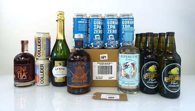 Lot 489 - 36 various bottles/cans of low alcohol drinks...
