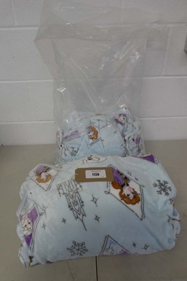 Lot 1138 - A bag containing x2 Frozen 2 oversized throws.