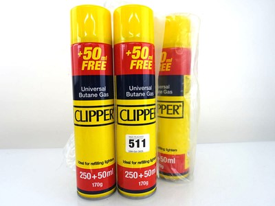 Lot 511 - 4 cans of Clipper Universal Butane Gas 170g each