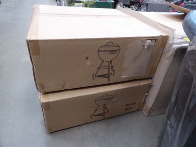 Lot 4073 - 2 charcoal Kettle BBQ's, disassembled