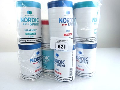 Lot 521 - 10 tubes of 5 packs of Nordic Spirit Nicotine...
