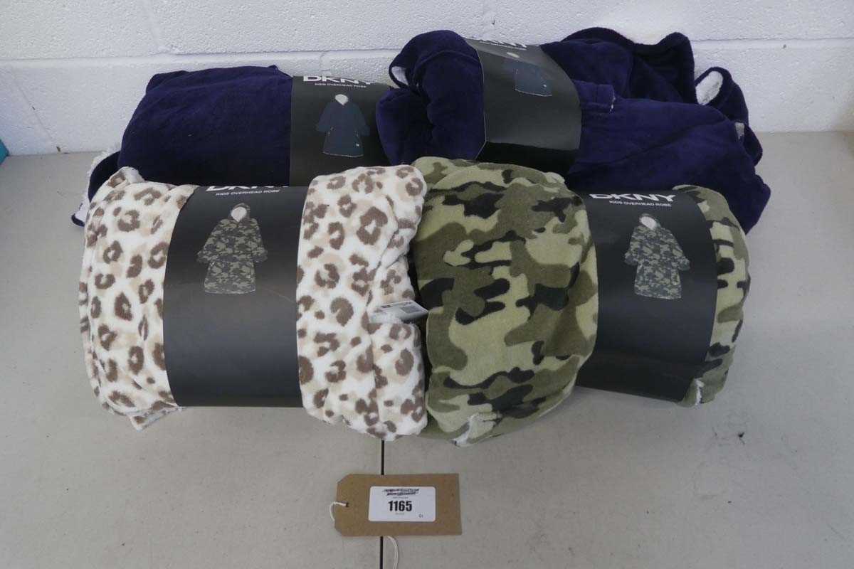 Lot 1165 - x4 DKNY kids overhead robes.