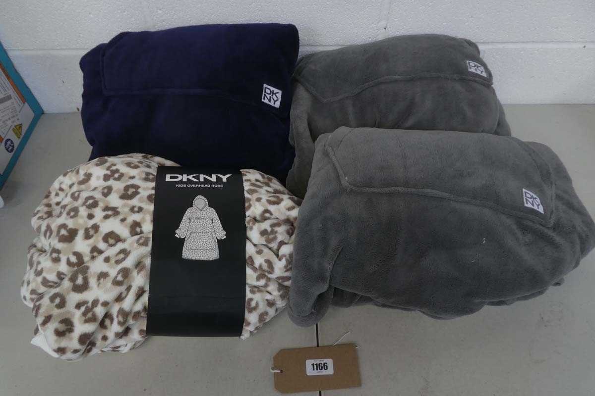 Lot 1166 - x4 DKNY kids overhead robes.